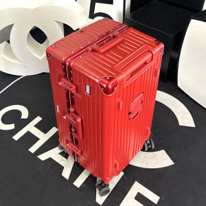 20-Inch Aluminum Frame Carry-On Suitcase Multi-Functional Travel Bag for Women Large Capacity Pull Rod Case Student Travel