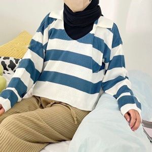 OUTFIT RAJUT Atasan Wanita Sweater Crop Blaster Viral Fuji Tiktok