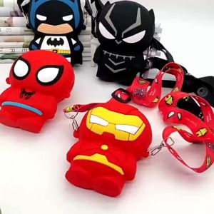 Marvel Kids Bag Cute Spiderman Ironman Batman Superman Girl Boy Bags Wallet Cartoon Avengers Heroes Coin Purse Kid Children Bag