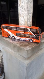 Miniatur Bus Mainan PO.AGRA MAS SDD MERCEDES BENZ Special Kado Ultah Anak