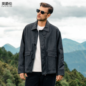 Enjeolon | Áo Da Vintage Phong Cách Rộng Dành Cho Nam