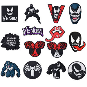 Mesuca | 14pcs Mesuca Venom Movie PVC Shoe Charms Cartoon DIY Accessories Sandals Garden Shoes Buckle Decoration for Party Gifts