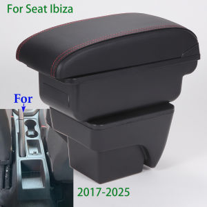 For Seat Ibiza Armrest Box For SEAT ARONA IBIZA 6L 6J 2017-2025 Car Armrest Auto Storage Box Retrofit Interior Car Accessories