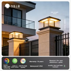 VINCAN | Outdoor Solar Powered and Plug-In Post Light