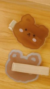 กิ๊บติดผมหมี..โบว์ กิ๊บแฟชั่นสไตล์เกาหลี โทนสีน้ำตาล-ครีม น่ารักสำหรับเด็กและผู้หญิง