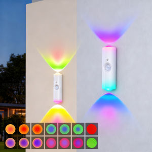 Smart RGB Gradient Night Light Magnetic Motion Sensor Rechargeable Wall Lamp for Bedroom Bathroom Closet Garden Home Decor
