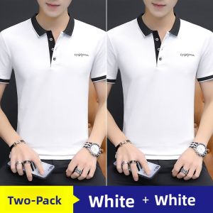 ROMON | Summer Cotton Business Casual T-Shirt with Turn-Down Collar