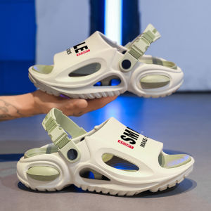 Mens Summer Outdoor Sports Anti-Slip Beach Sandals Driving Slip-On Big Size Slippers Comfortable EVA Flat Sandals