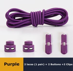 No Tie Shoe Laces Suitable For All Shoes Round Spring Lock Elastic Shoe Laces Quick Wear In 1 Second Hiking Sports Lazy Lace