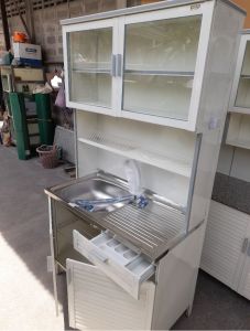 ตู้ครัวอลูมิเนียมแท้ 100% /  SIZE 100  150 CM / ทรงสูง