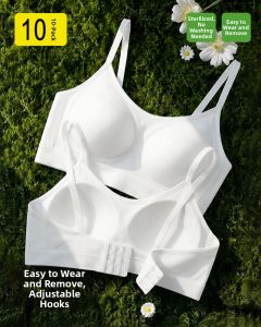 BEIZIYAN | Back Clip Disposable Travel Bra Small Chest Gather 10 Pieces