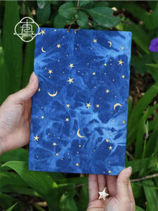 Real Me Midsummer Night Sky Star Moon Handmade Cloth Book Clothes Starry Sky Journal Book A5a6 Diary Notepad Gift