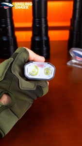 Nụ Cười Cá Mập LED * 2 Đèn Xe Đạp Siêu xe đạp phát sáng Ánh Sáng 6 Chế Độ Ánh Sáng Trắng Loại C Có Thể Sạc Lại Đèn Xe Đạp Phía Trước Không Thấm Nước Ngoài Trời Đêm Đi Xe Đạp SD7126