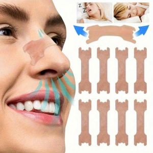 Breathe Nasal Strips Physical Airway Expander Anti-Snoring Nose Patch Improved Nose Vent Stop Snoring Strips for Better Breathe