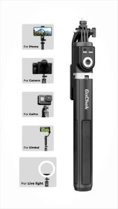 Gậy chụp ảnh 4 chân Gochek SS100 2m2 đa năng 3 trong 1 tripod / selfie có bluetooth điều khiển từ xa cầm tay cao cấp - bảo hành 12 tháng