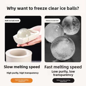QITE | Transparent Bubble-Free Food-Grade Silicone Ice Ball Maker