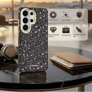 Luxury Glitter Diamond Electroplated Magnetic Phone Case For Samsung Galaxy S25 S24+ Plus S23 S26 Ultra For Magsafe Bling Cover