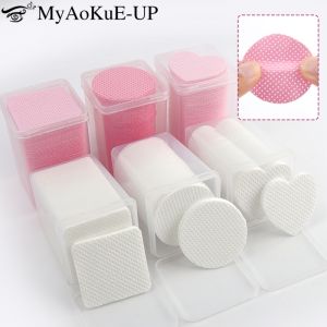 200PCS/Box Disposable Remover Cotton Pad Wipes Nail Polish Eyelashes Glue Cleaner Lint-Free Paper Pad Cleaning Manicure Supplies