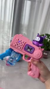 A-G Sanrio Kuromi Automatic bubble gun bubble machine bubbles toy for kids automatic bubble machine for kids bubbles liquid refill bubble machine party electric bubbles maker machine Summer Soapy Water Bubble Machine Childrens Gift
