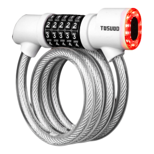 TOSUOD | Anti-theft Portable Bike Lock with Tail Light
