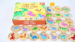 Find The Same Pattern Puzzle Game DinosaurTraffic Digital Shape Classification Thinking Training Children Educational Wooden Toy