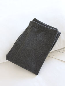 ผู้ชายฤดูใบไม้ร่วงฤดูหนาวหนาขนแกะผ้าไหมกวางกํามะหยี่อุ่นกางเกงกลางเอวออกแบบเรียบง่ายชุดชั้นใน