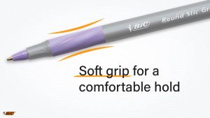 Bút bi cực êm nét đậm BIC Round Stic Grip Xtra Comfort Ballpoint Pen Cỡ ngòi 1.2mm 1 cây màu xanh dương đen đỏ xanh lá