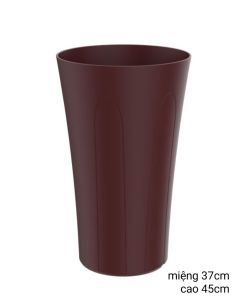 chậu nhựa cao dáng loa 37x45cm tặng kèm dĩa lót