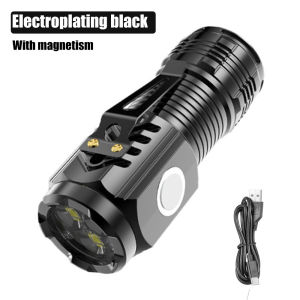 3*LED Powerful Portable Ultra Bright Mini Torch Rechargeable Waterproof Cap Clip Flashlight for Outdoor Camping Emergency