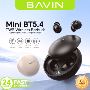 BAVIN BA111 TWS Hi-Res Audio Mini Wireless Earbuds Bluetooth 5.4  w/ Smart Touch & Long Battery Life for Smartphones