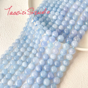 Gentle Natural Sea Turquoise Loose round Beads DIY Bracelet Necklace Materials Accessories Crystal Semi-Precious Stones
