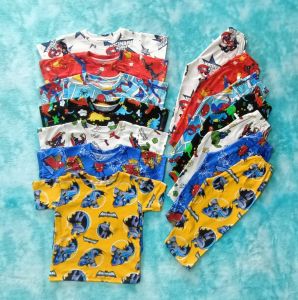 CARTOON CHARACTER KIDS terno t-shirt & pajama for kids boys & girls (DIRECT TAHIAN) PAJAMA SET CUTE PAJAMA TERNO