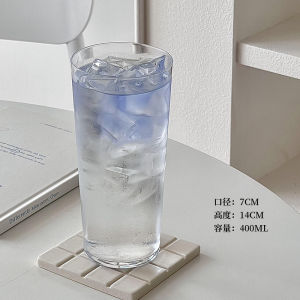 Ultra-Thin Tapered Glass Cup Simple Blue Letter Cocktail Glass Long Drink Collins Cup Chicken Wings Milk Coffee Cup