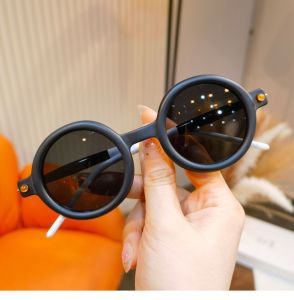 BULLE DE SAVON | Vintage Round Polarized UV-Protection Thick Frame Sunglasses