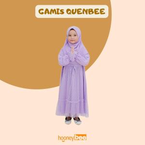 Gamis Anak Tile Quenbee Junior Honeybee Warna Lilac Size 2-10Tahun