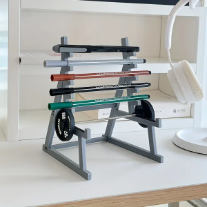 Creative Barbell ผู้ถือปากกาฟิตเนสธีมฟิตเนสผู้ถือปากกาของขวัญที่สมบูรณ์แบบสําหรับผู้ที่ชื่นชอบการออกกําลังกายนักยกน้ําหนัก