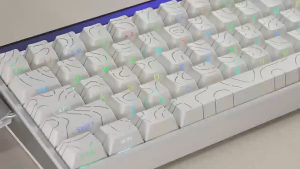 AULA HERO68HE 65% Wired Hot-Swappable Gaming Keyboard with Hall Effect Switch White