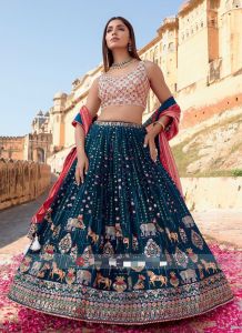 [PRE-ORDER] Semistitched Designer Heavy Banarasi Lengha ( Delivery 15 Days )