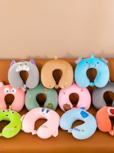 Cartoon Memory Foam U-Shaped Neck Pillow Portable Universal Travel Car Office Neck Support Pillow Adult Comfort Cushion