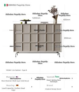Six-Drawer Wall Decor Cabinet