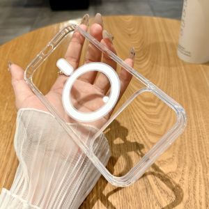 For iPhone 17 Air 16E 16 14 15 13 12 Mini 11 17 Pro Max XS XR 7 8 Plus For Magsafe Wireless Charge Magnetic Acrylic Phone Case