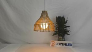 JOYINLED Modern Rattan Pendant Lamp Wicker E27 Chandeliers Bamboo Chandelier Light Bedroom Home Lighting Fixtures 24CM lustre