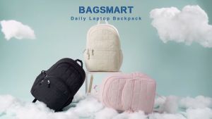 BAGSMART Ransel Laptop 15.6 Inch Wanita Kuliah & Travel