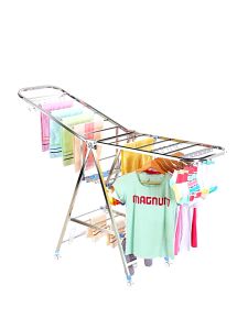 Foldable Clothes Drying Rack 201 Stainless Steel Pipe Clothes Hanging Rack Home Cloth Laundry Hanger