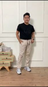 CHINOS RIP PANJANG PINGGANG KARET CELANA CASUAL CELANA PREMIUM 03