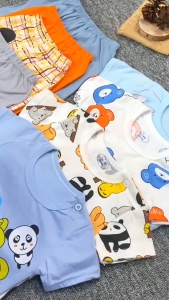 BOBOHO - SETELAN BAJU BAYI / BAJU ANAK LAKI-LAKI / SETELAN KAOS ANAK / BAJU BAYI LENGAN PENDEK PART 6