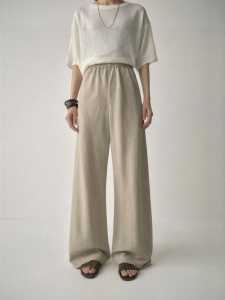 INSIS FEMME | Linen Cotton Simple Literary Style Straight Leg Air Pants