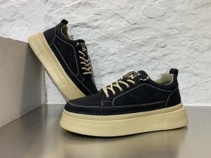 Retro Unlaced Casual Mens Shoes Thick Bottom Casual Board Shoes Fashionable All-Match Leisure Sneakers for Students