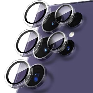 Metal Lens Ring Glass For Samsung Galaxy S25 S24 S23 S22 Ultra Plus Z Flip Fold 6 Camera Protection Cover Tempered Glass Case