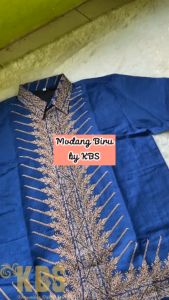 MOTIF MODANG BIRU BATIK FURING | BATIK KONDANGAN | BATIK KANTOR | BATIK SOLO RENJANA